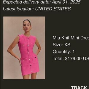 Meshki Fuchsia Knit Mini Dress